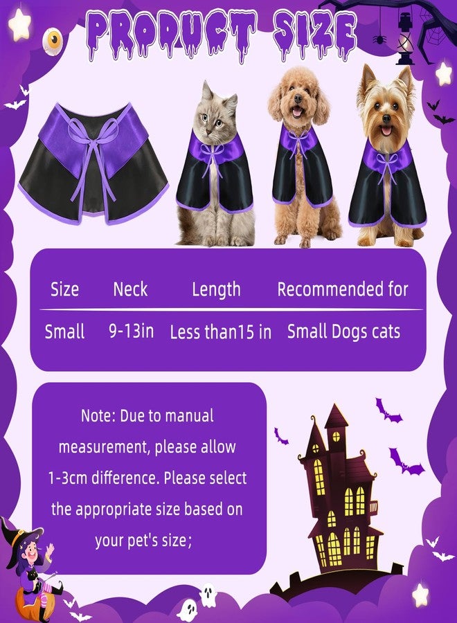 Bolake Witch Dog Halloween Costumes Funny Devil Vampire Dog Costumes Cape Hat for Medium Dogs Halloween Party Cosplay Costume for Medium Small Dogs Pets Cats - Image 2
